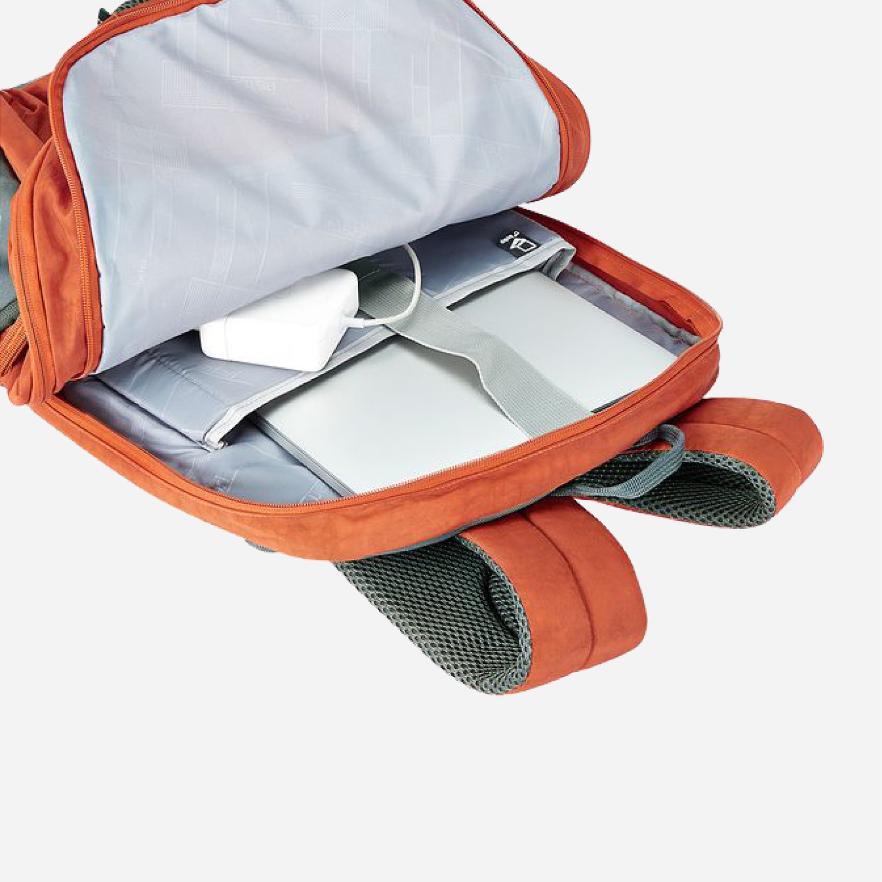 Safari Drawsting 44L Rust Orange Laptop Backpack with Raincover