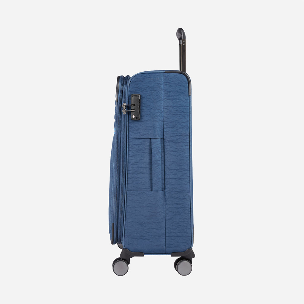 Safari Duvet Anti Theft Blue Trolley Bag with Dual Wheels & TSA lock