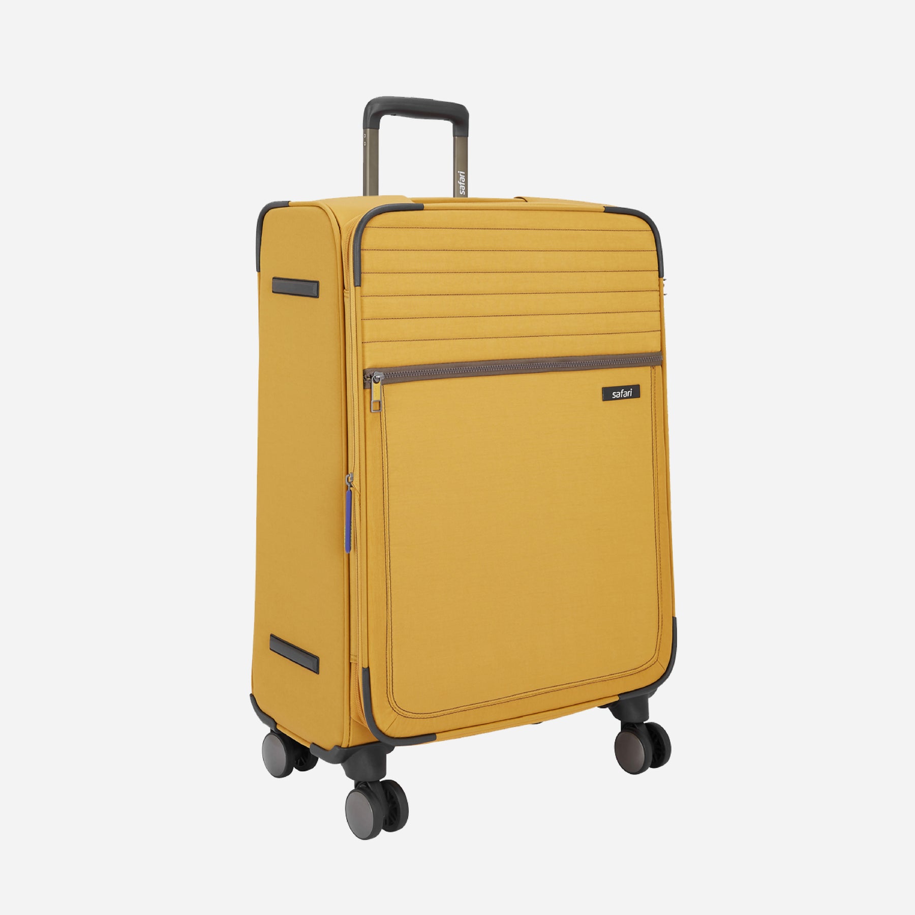 Safari Duvet Yellow Trolley Bag with Dual Wheels & TSA lock