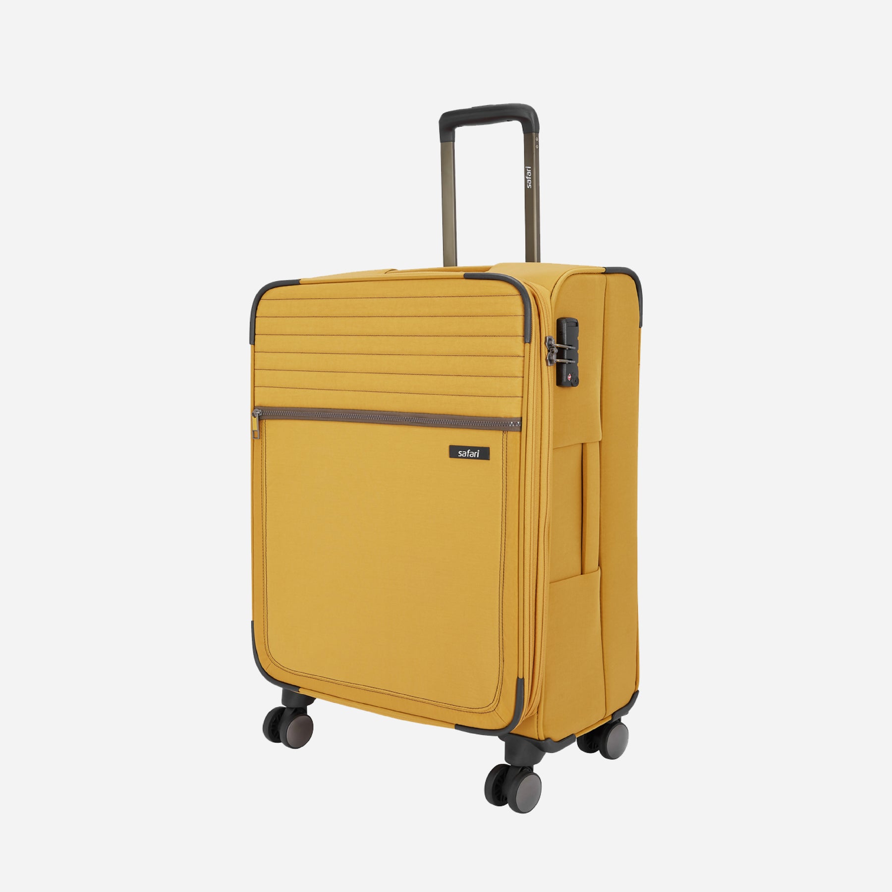 Safari Duvet Yellow Trolley Bag with Dual Wheels & TSA lock