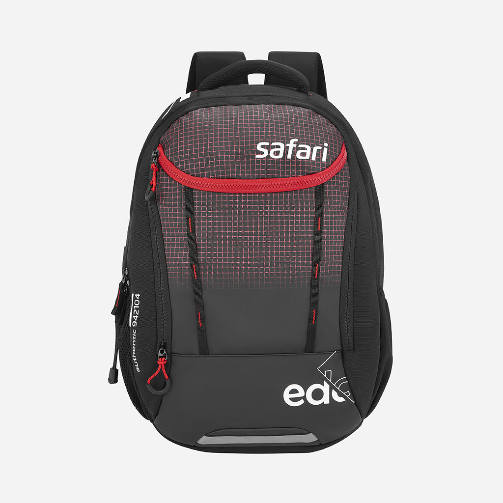 Safari Expand 2 48L Black Laptop Backpack with Expander, Organized Interiors and Raincover