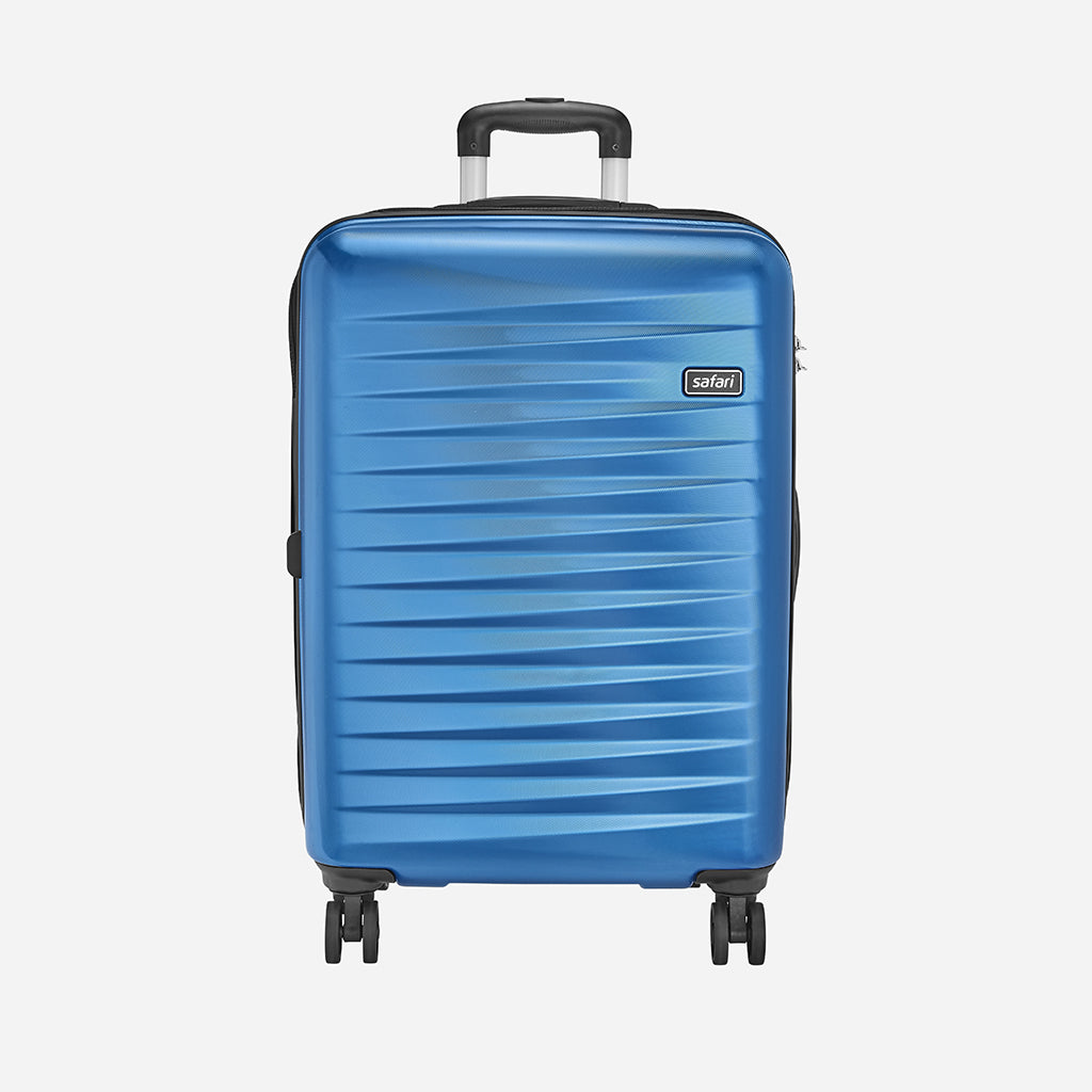 Safari Fiesta Electric Blue Trolley Bag with Dual Wheels