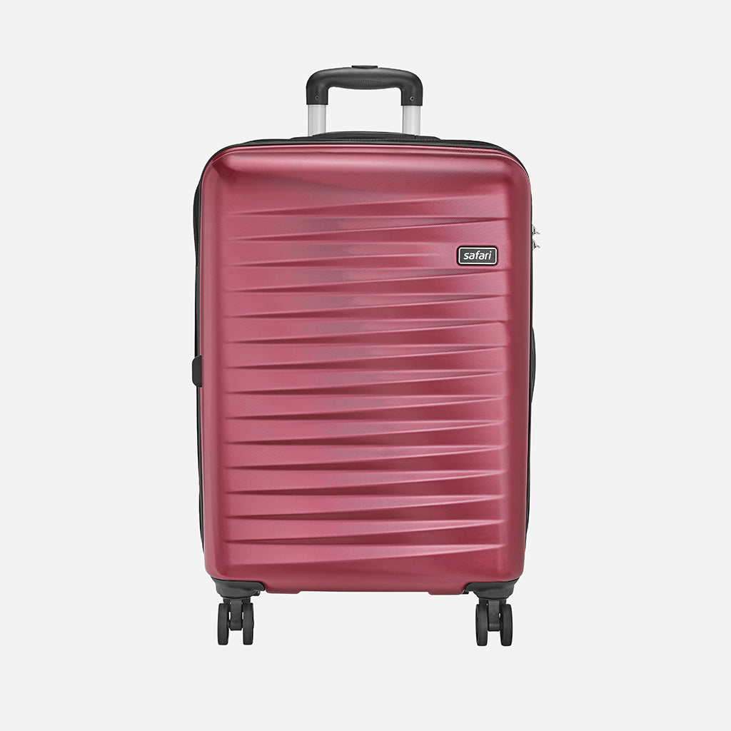 Safari Fiesta Wine Red Trolley Bag with Dual Wheels