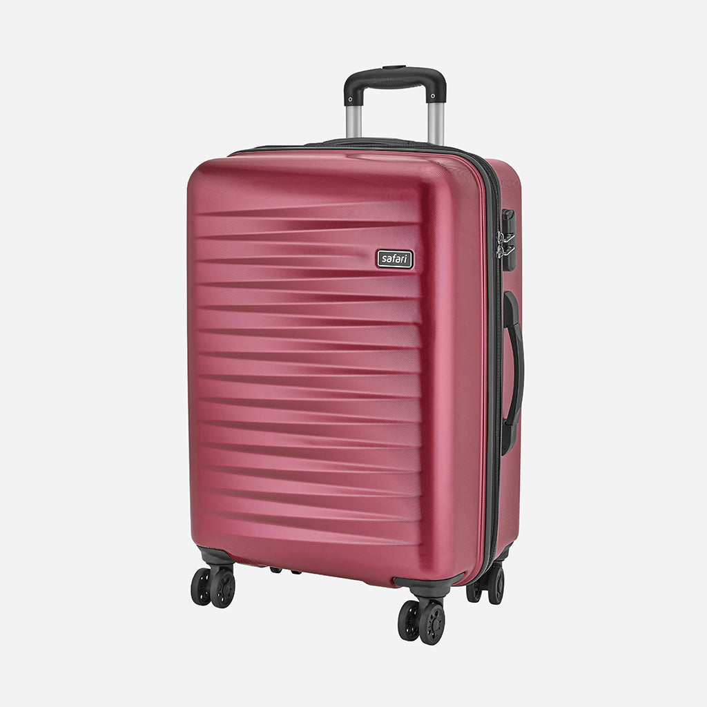 Safari Fiesta Wine Red Trolley Bag with Dual Wheels