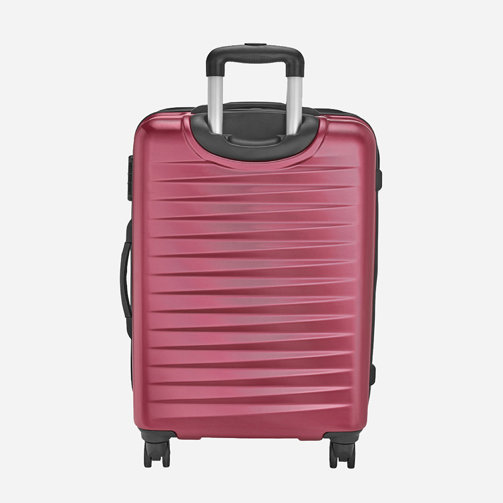 Safari Fiesta Set of 3 Wine Red Trolley Bags with Dual Wheels