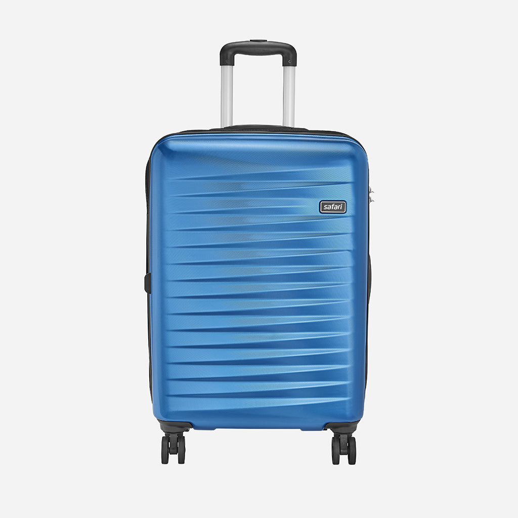 Safari Fiesta Electric Blue Trolley Bag with Dual Wheels