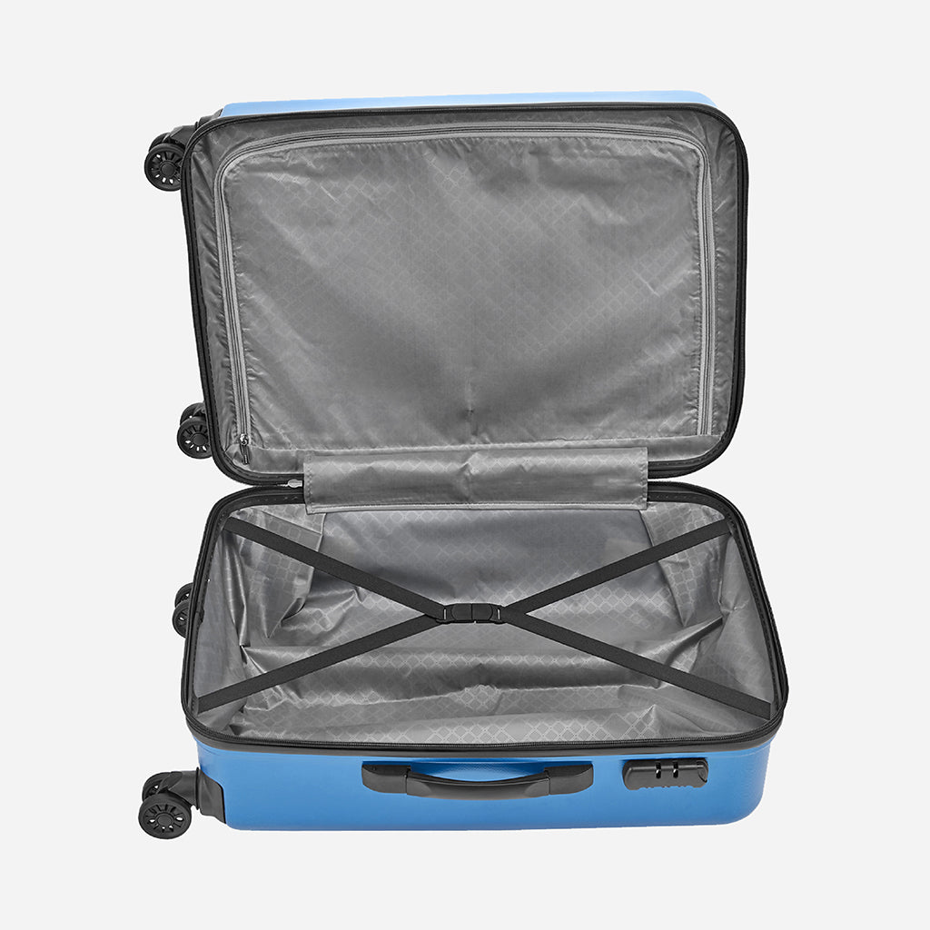 Safari Fiesta Electric Blue Trolley Bag with Dual Wheels