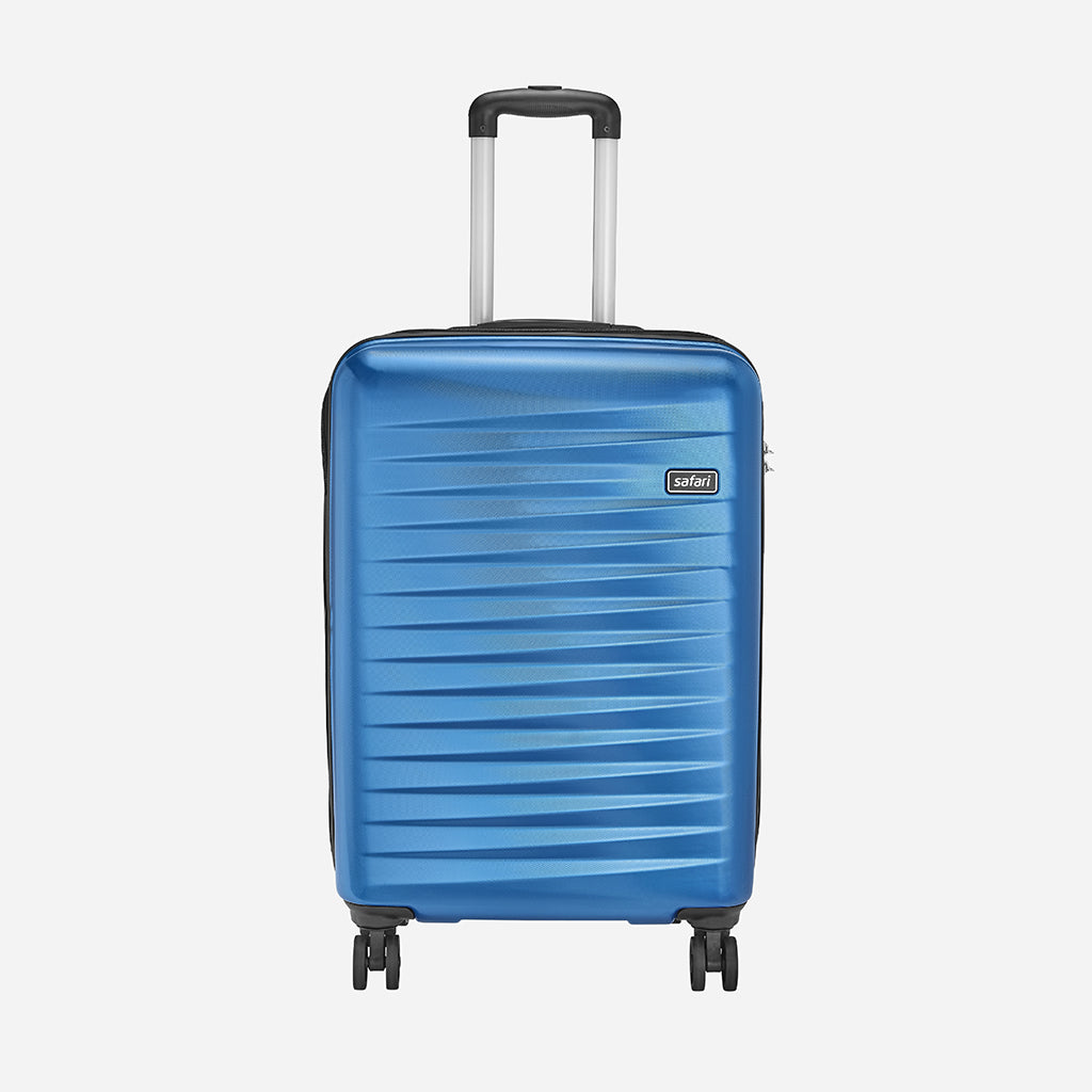 Safari Fiesta Electric Blue Trolley Bag with Dual Wheels