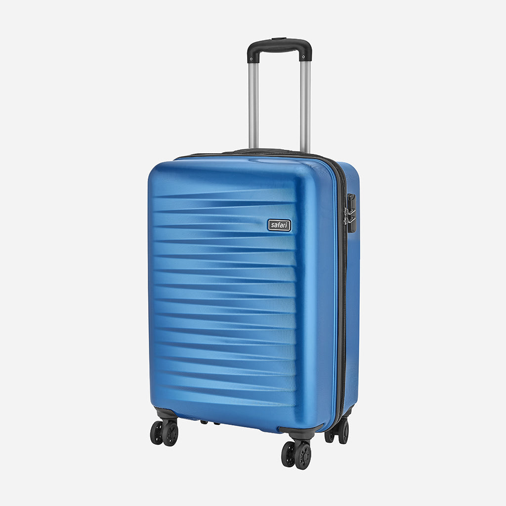 Safari Fiesta Electric Blue Trolley Bag with Dual Wheels