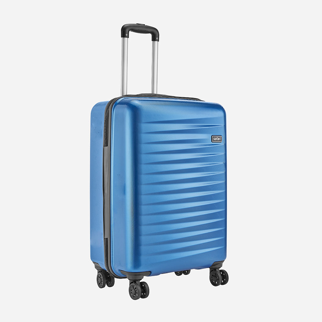 Safari Fiesta Electric Blue Trolley Bag with Dual Wheels