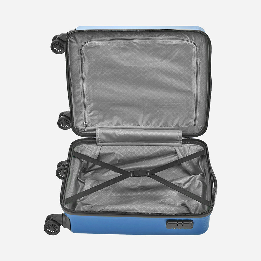 Safari Fiesta Electric Blue Trolley Bag with Dual Wheels