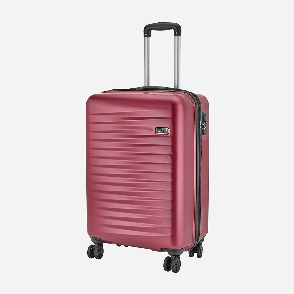 Safari Fiesta Wine Red Trolley Bag with Dual Wheels