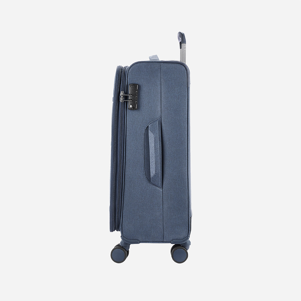 Safari Harmony Blue Trolley Bag with Anti Theft Zipper