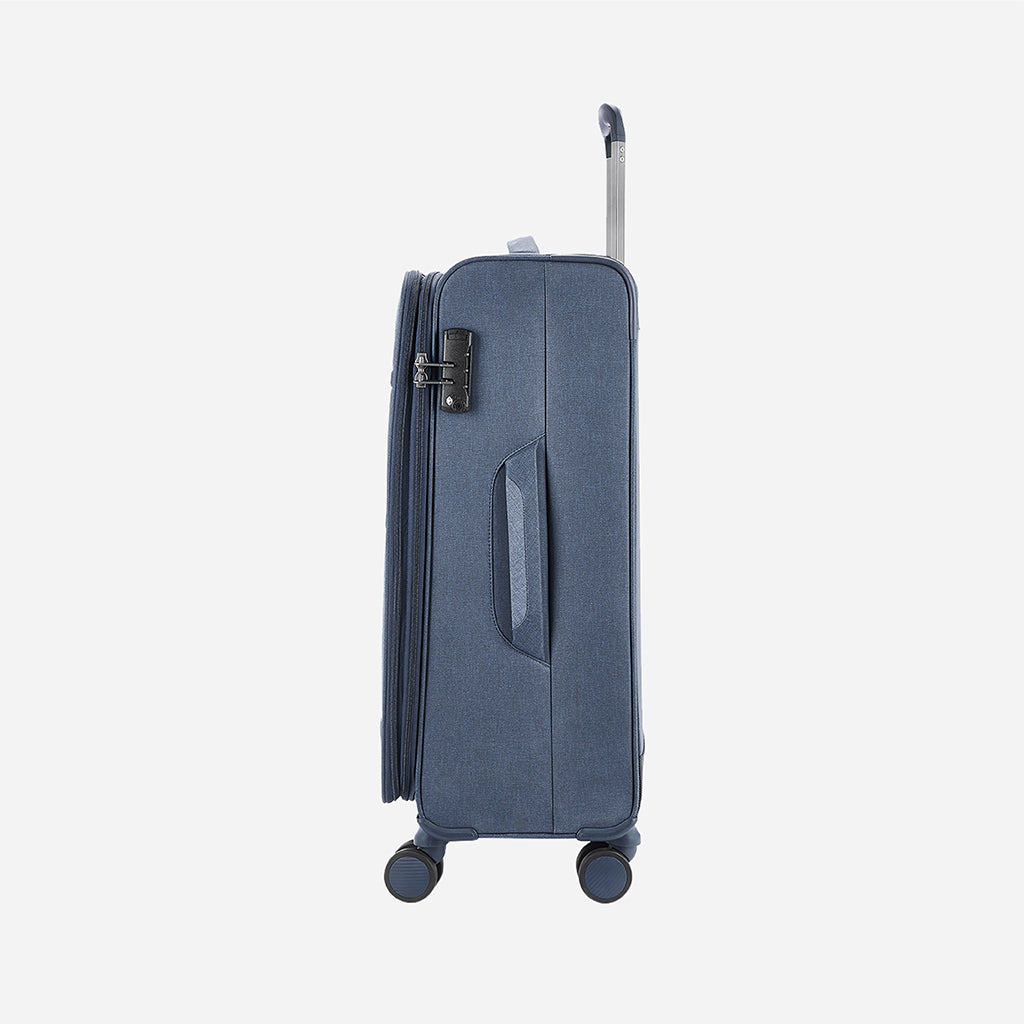 Safari Harmony Blue Trolley Bag with Anti Theft Zipper