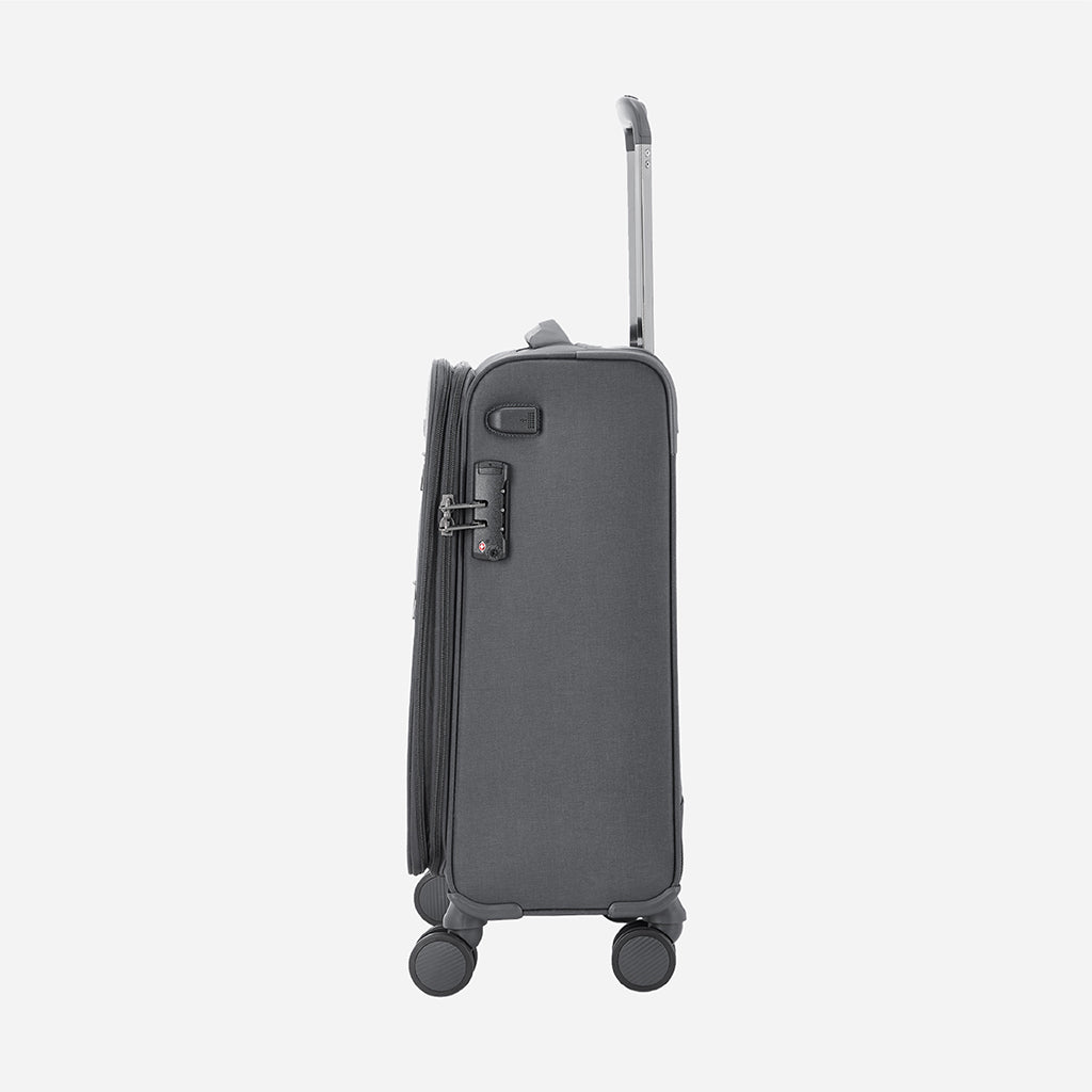 Safari Harmony Grey Trolley Bag with Dual Wheels & TSA Lock