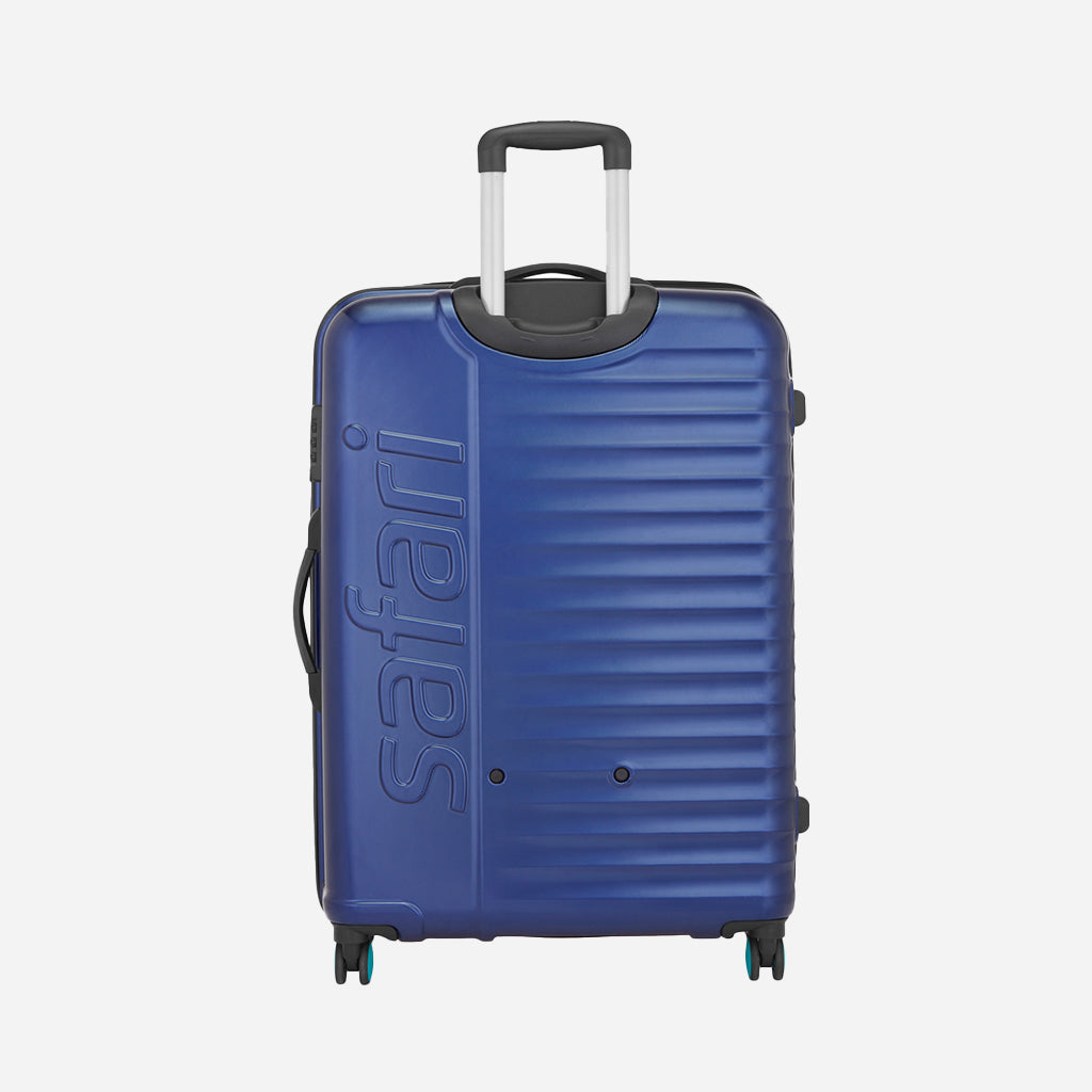 Safari Ignite Blue Anti Theft Trolley Bag with TSA lock and Dual Wheels