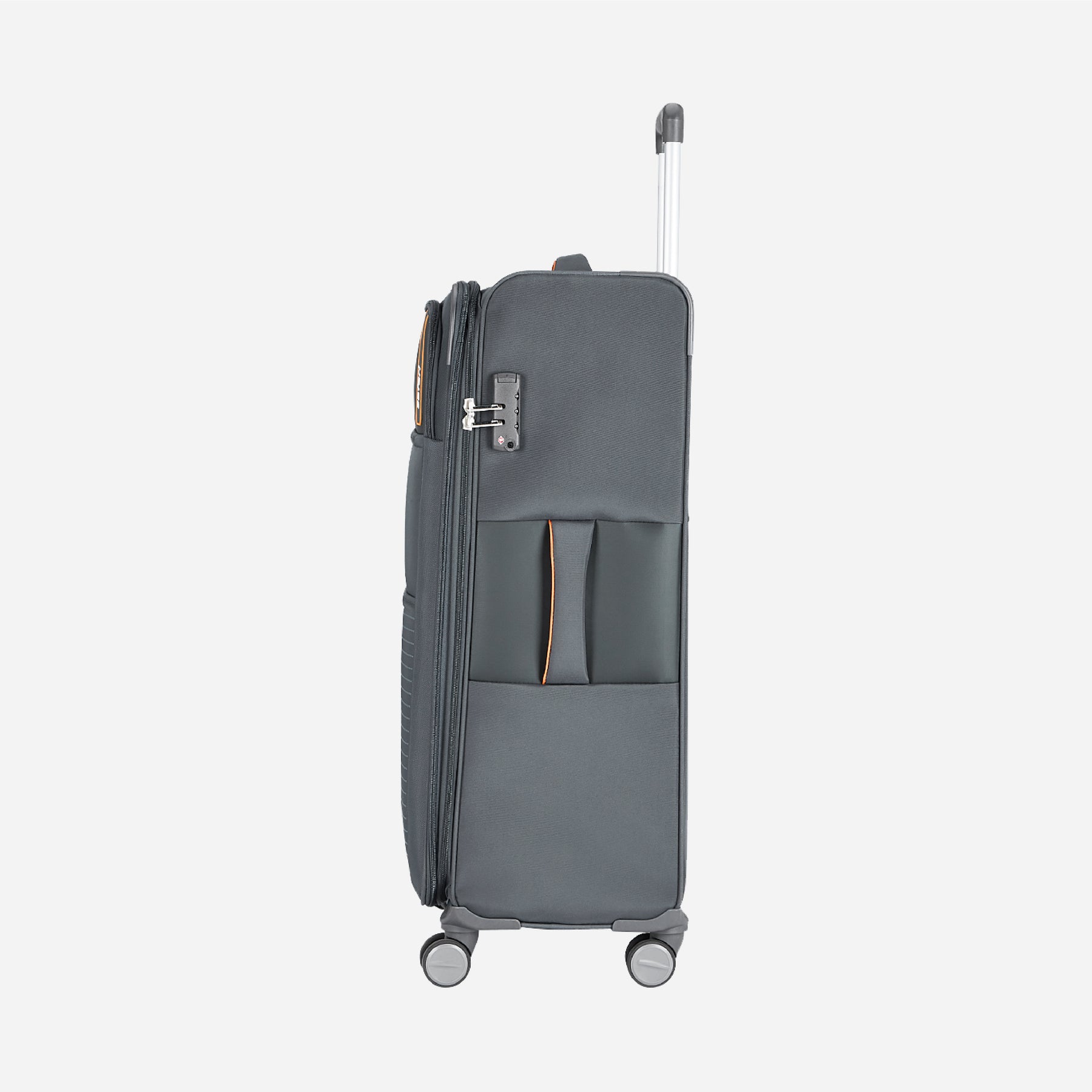 Safari Jetsetter Grey Trolley Bag with Anti Theft Zipper,TSA lock and Dual Wheels