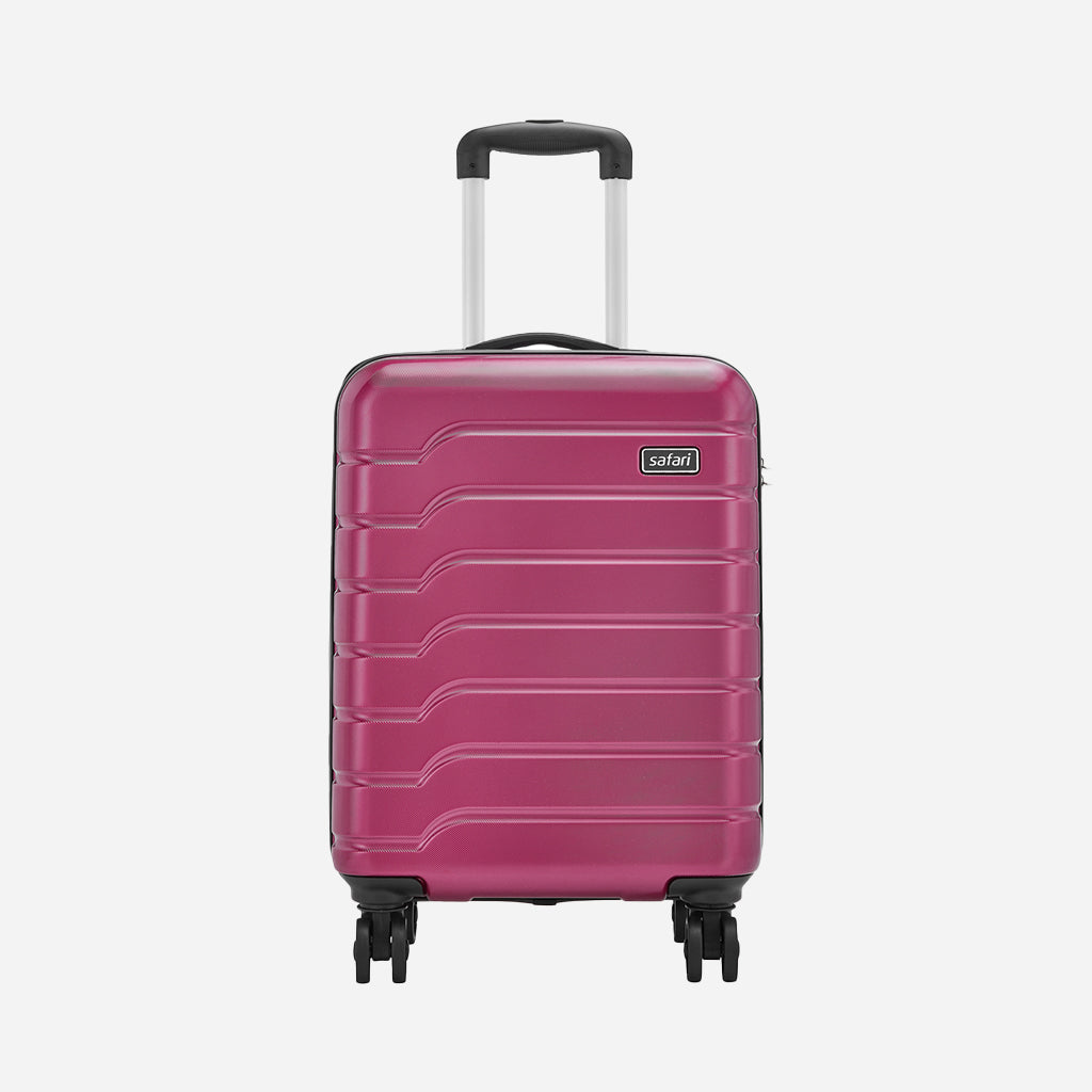 Safari Ozone Wine Red Trolley Bag with Dual Wheels
