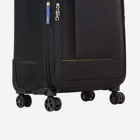 Safari Penta Black Trolley Bag with Dual Wheels