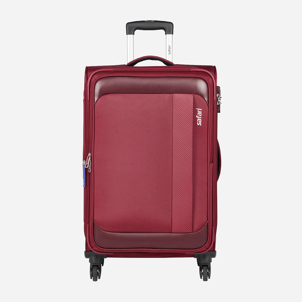 Safari Slant Red Trolley Bag with TSA Lock & Organized Interior