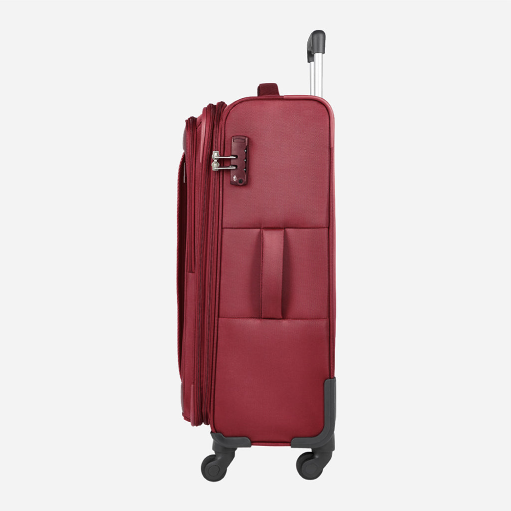 Safari Slant Red Trolley Bag with TSA Lock & Organized Interior