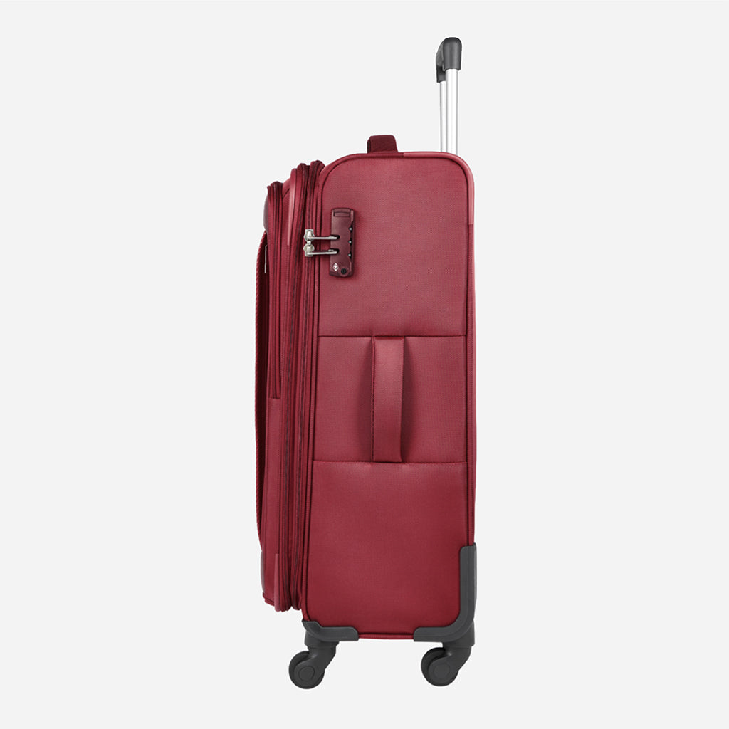Safari Slant Red Trolley Bag with TSA Lock & Organized Interior