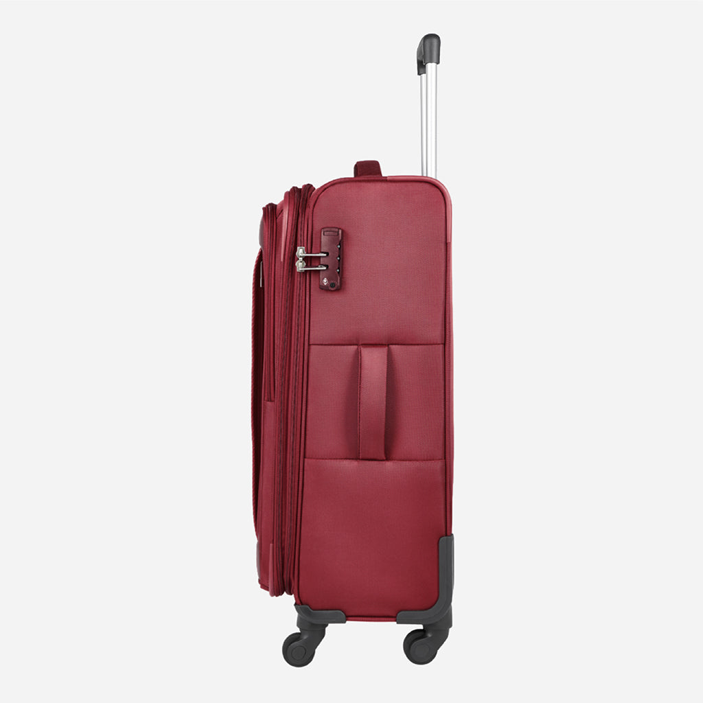 Safari Slant Red Trolley Bag with TSA Lock & Organized Interior