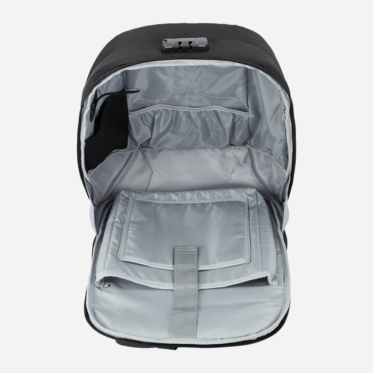 Safari Vault 27L Black Antitheft Laptop Backpack with Combination Lock, USB Port and RFID Pocket