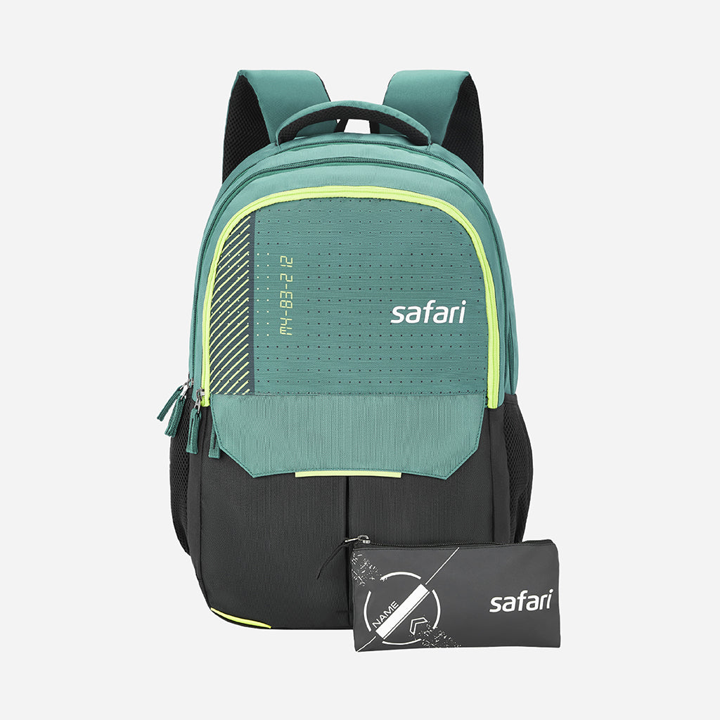 Safari Wing 11 37L Teal School Backpack with Pencil Pouch