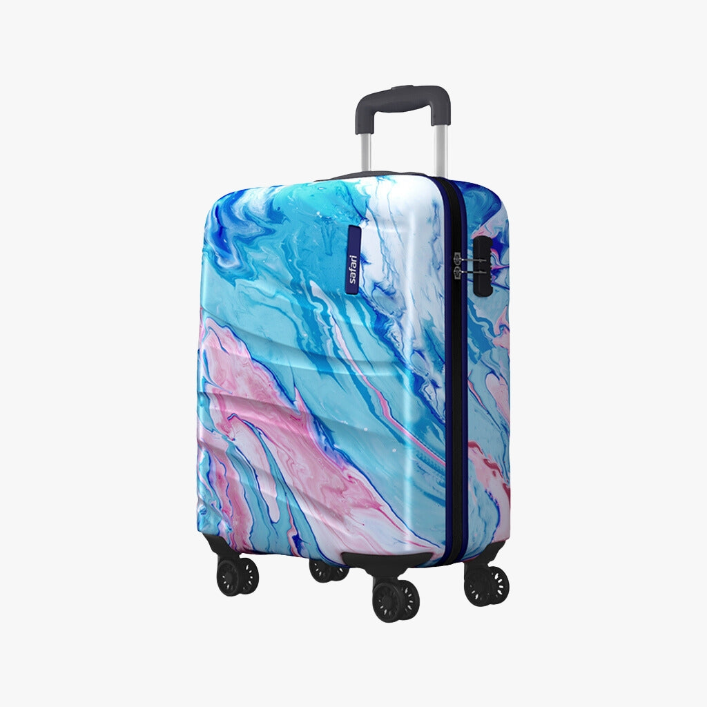 Safari Hue Printed Trolley Bag with Dual Wheels