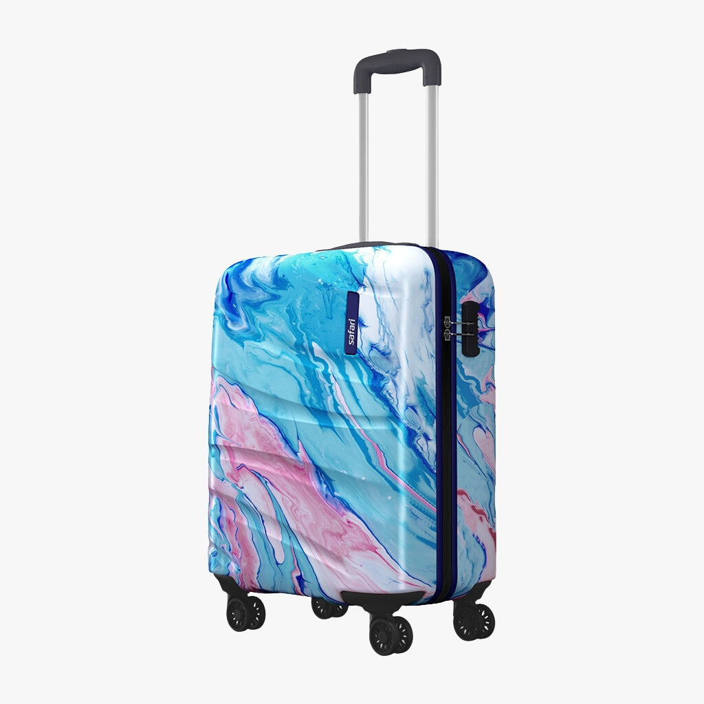 Safari Hue Printed Trolley Bag with Dual Wheels