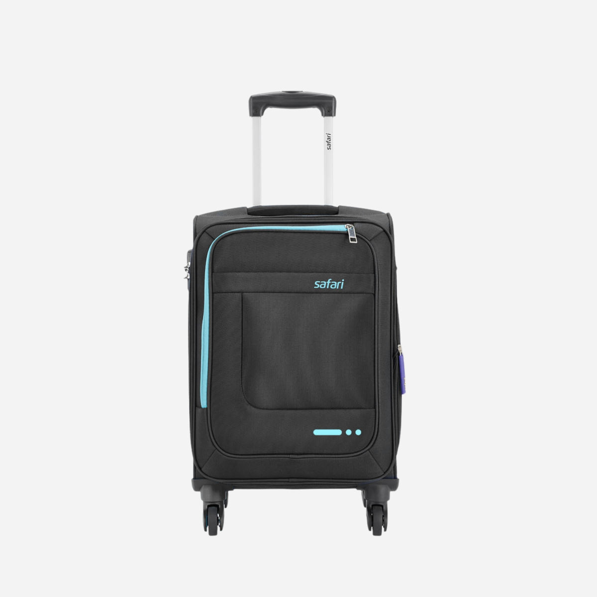 Zenon 4W Black Trolley Bag with 360° Wheels