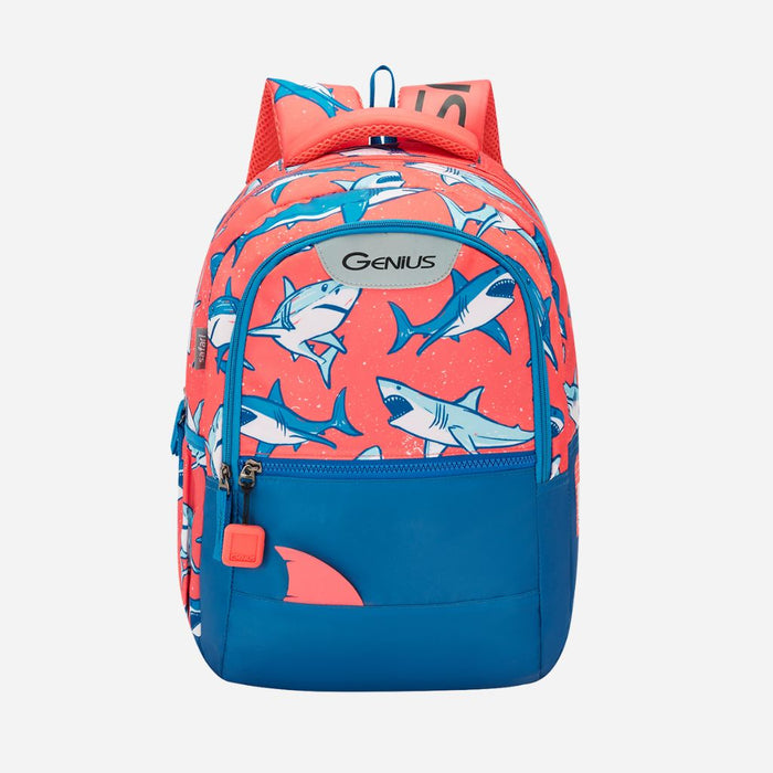 Genius by Safari Splash 23L Blue School Backpack with Name Tag