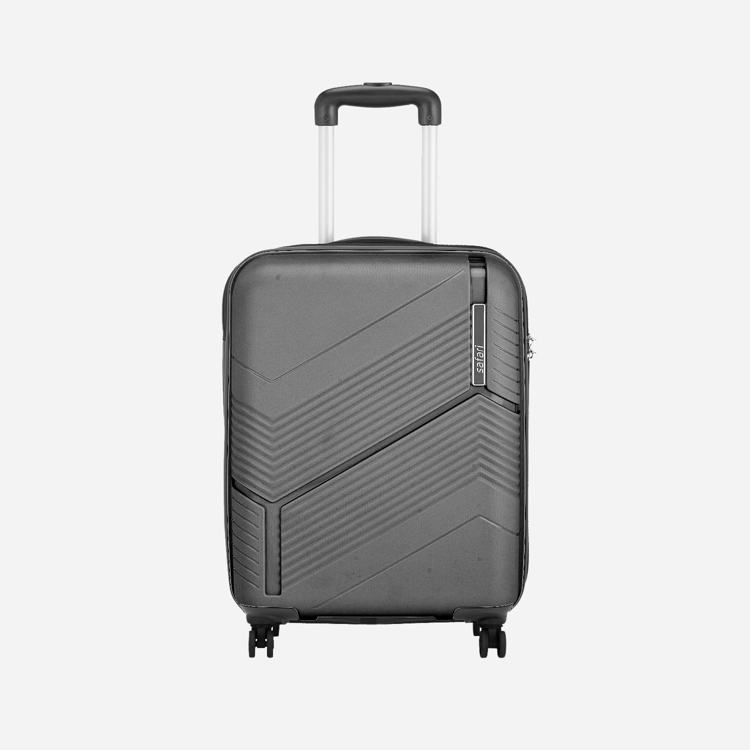 Safari Zolo Dark Grey Trolley Bag with Dual Wheels & Fixed Combination Lock