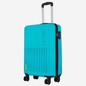 Safari Astra Cyan Trolley Bag with Dual Wheels & Organised Interiors