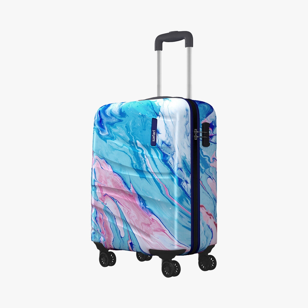 Safari Hue Printed Trolley Bag with Dual Wheels