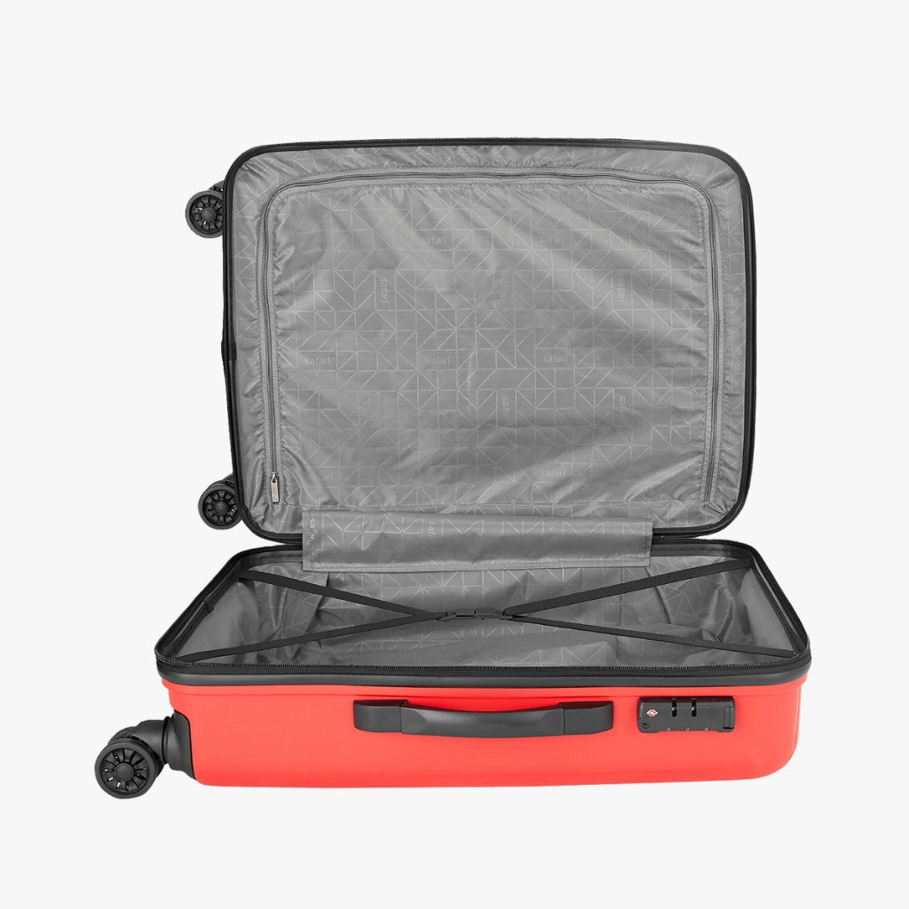 Safari Xylo Red Trolley Bag with Dual Wheels