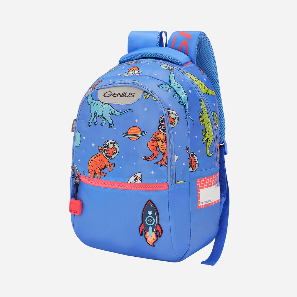 Buy Genius Cosmo 23L Blue School Backpack Online