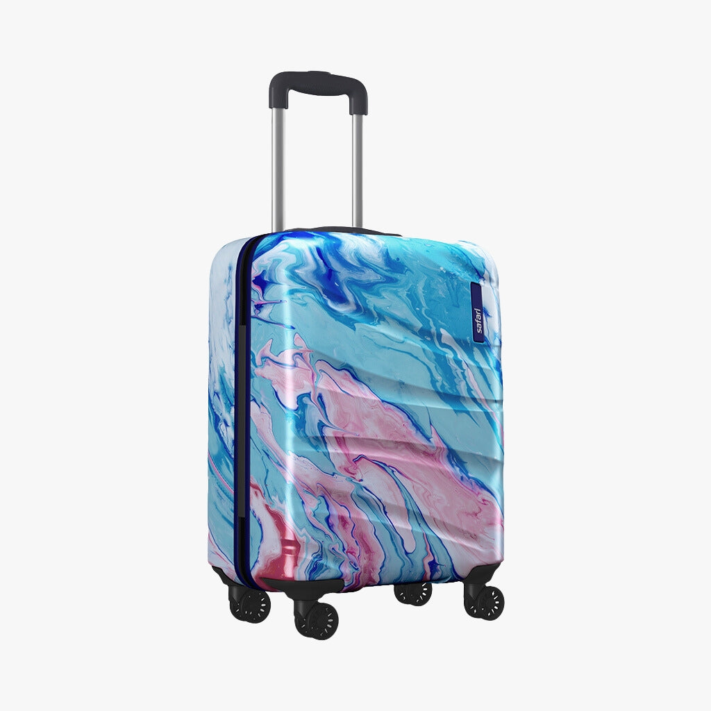 Safari Hue Printed Trolley Bag with Dual Wheels