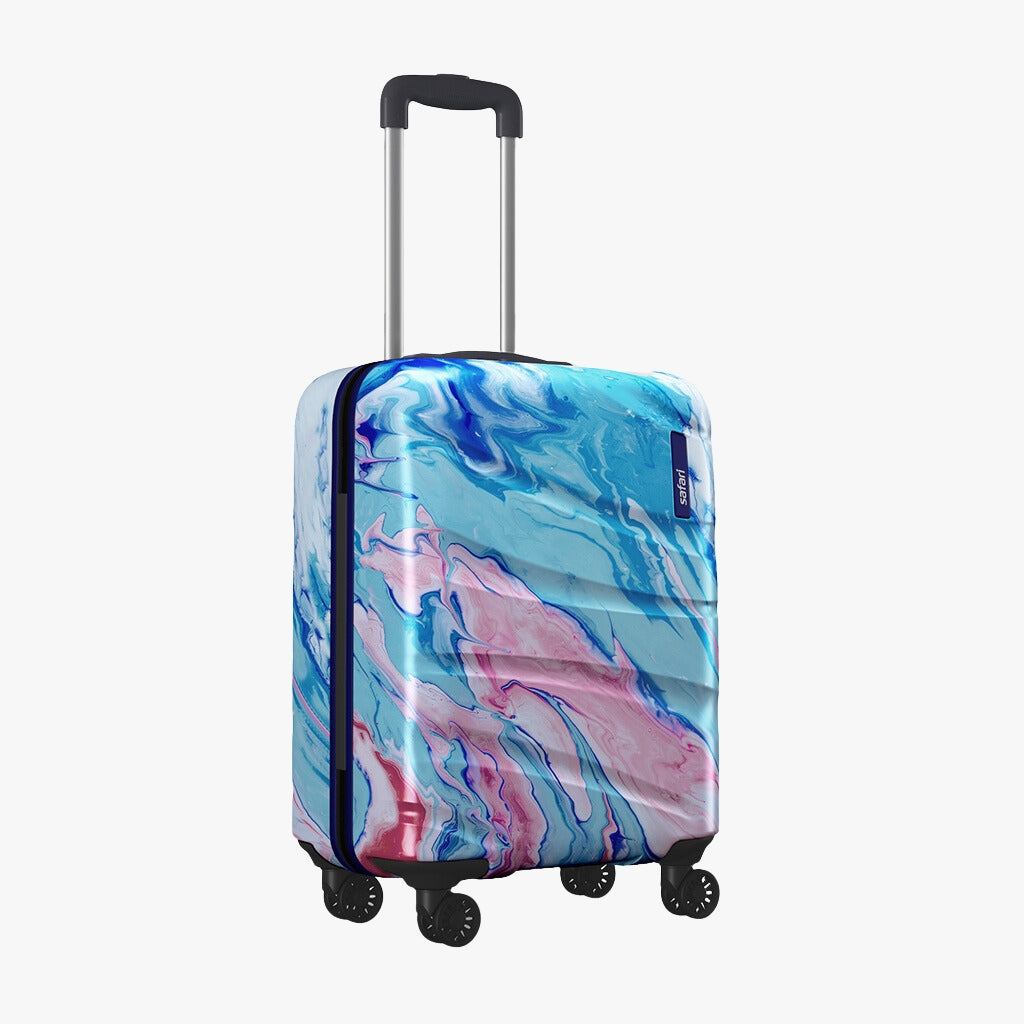 Safari Hue Printed Trolley Bag with Dual Wheels