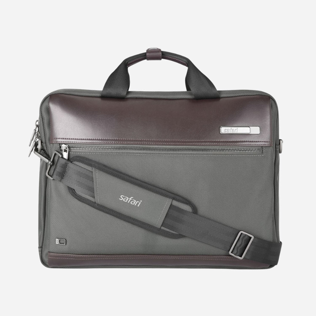 Safari Crest Messenger Bag with Dual compartments - Grey