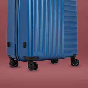Apex Hard Luggage with Dual Wheels and USB Port - Electric Blue