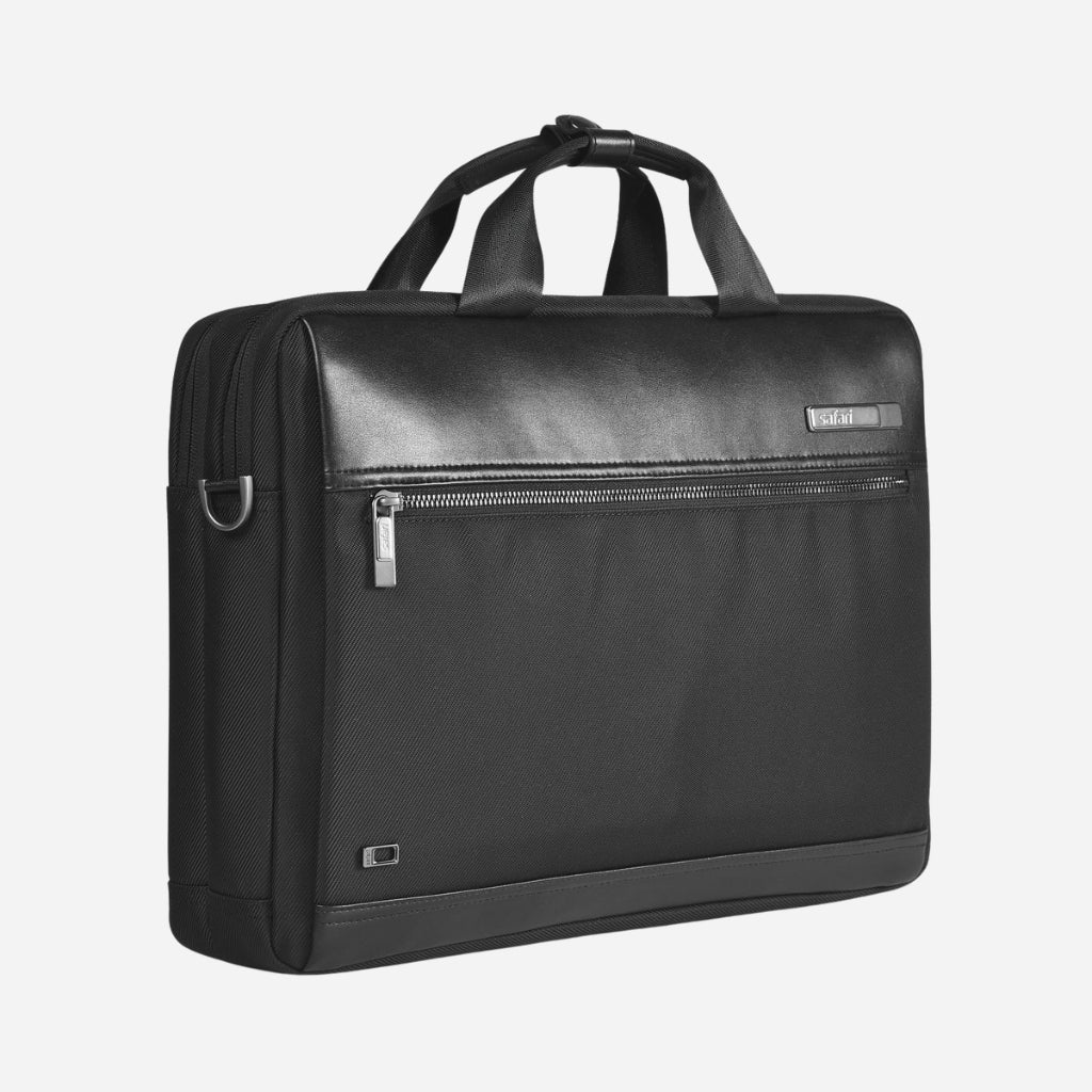 Safari Crest Messenger Bag with Dual compartments - Black