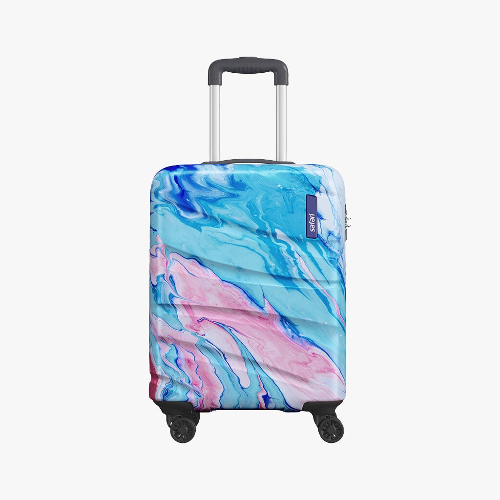 Safari Hue Printed Trolley Bag with Dual Wheels