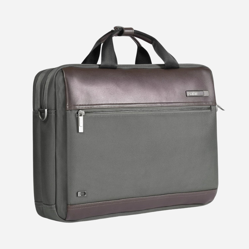 Safari Crest Messenger Bag with Dual compartments - Grey