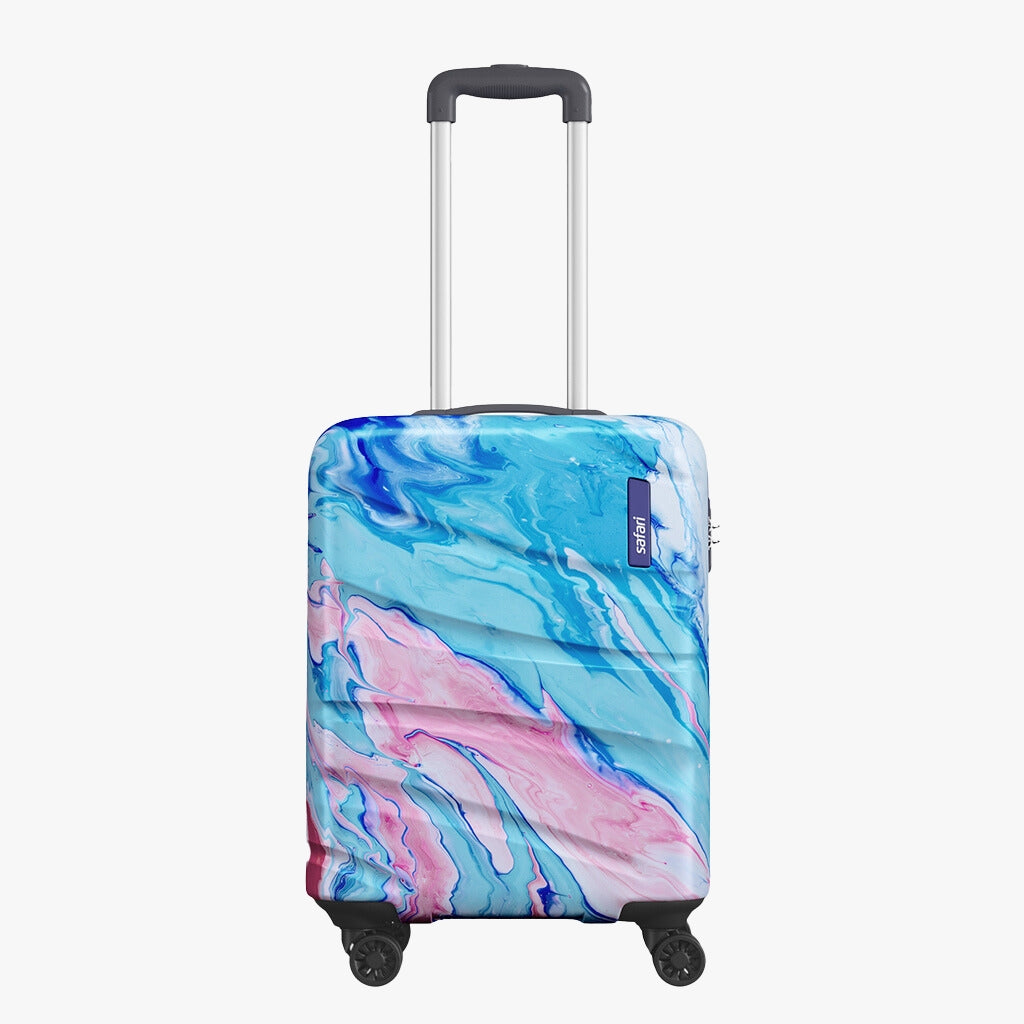 Safari Hue Printed Trolley Bag with Dual Wheels