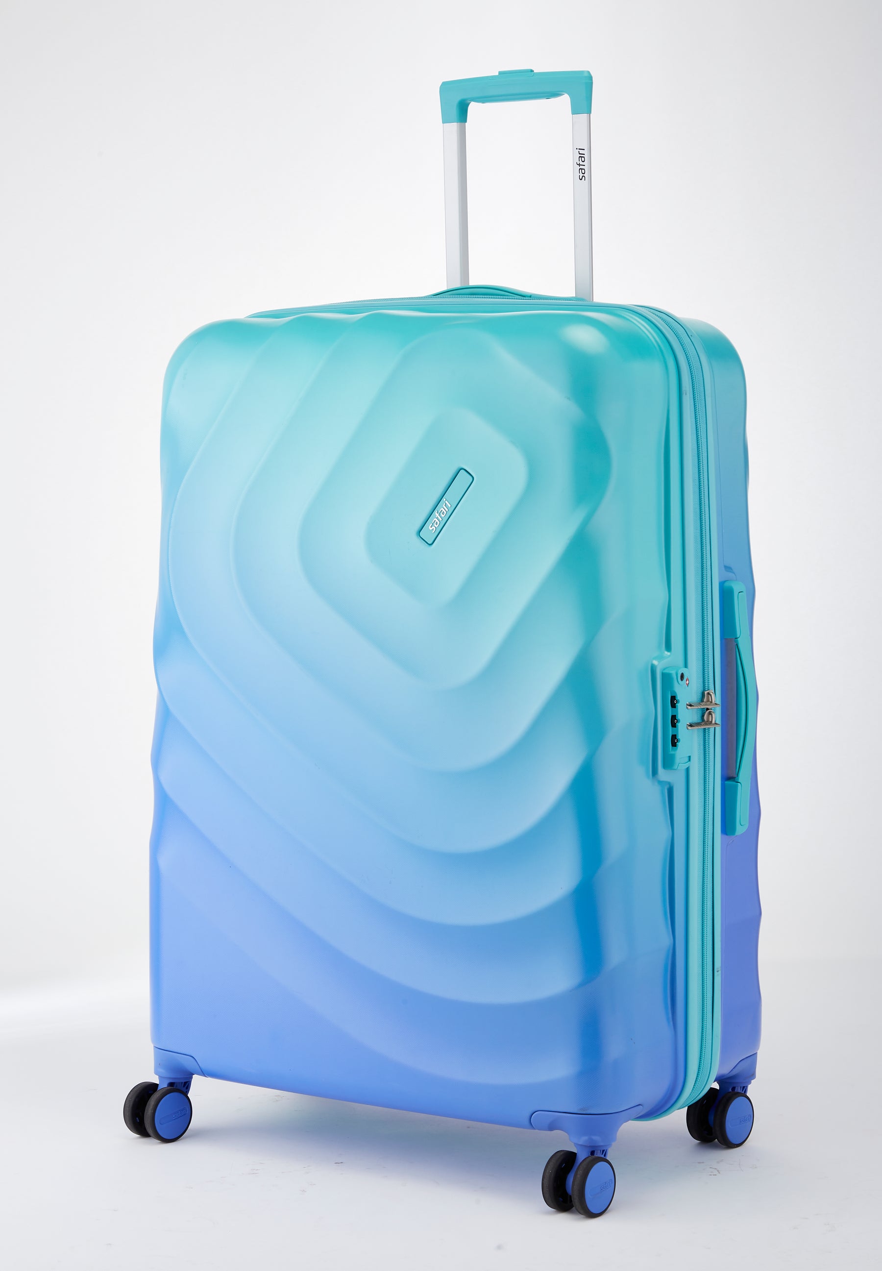 Safari Haze Splash Trolley Bag with TSA Lock, Dual wheels, Side Hooks and Anti-theft Zipper