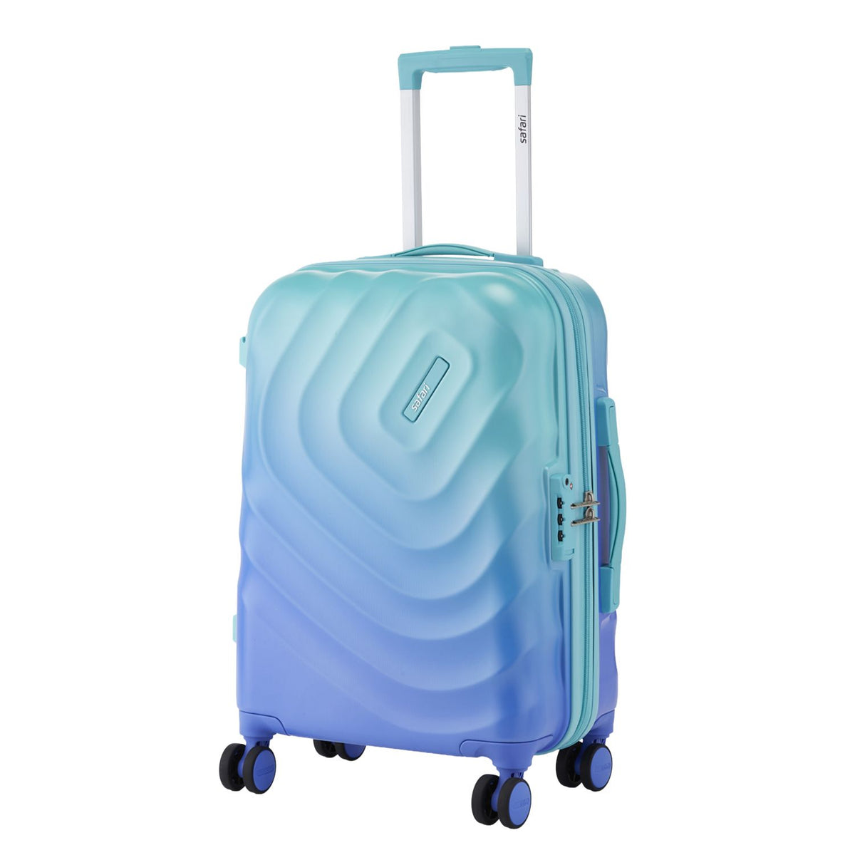 Safari Haze Splash Trolley Bag with TSA Lock, Dual wheels, Side Hooks and Anti-theft Zipper