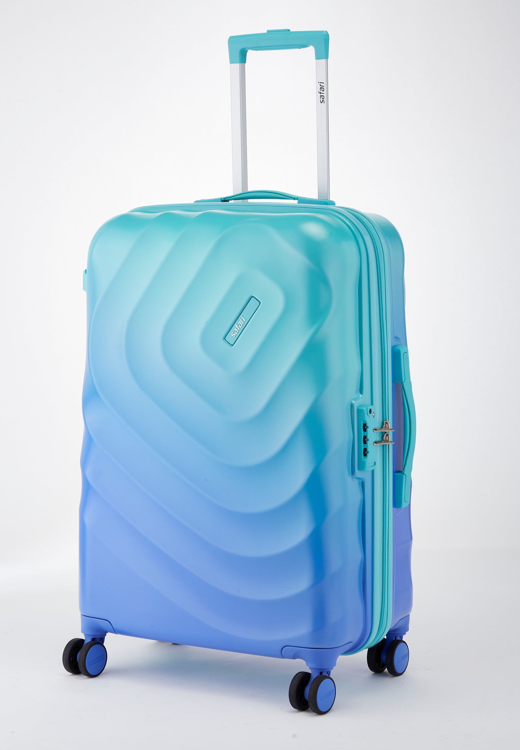 Safari Haze Splash Trolley Bag with TSA Lock, Dual wheels, Side Hooks and Anti-theft Zipper