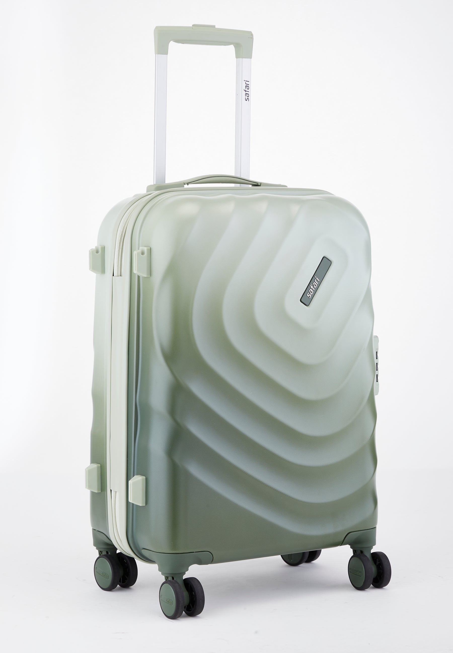 Safari Haze Tropica Trolley Bag with TSA Lock, Dual wheels, Side Hooks and Anti-theft Zipper